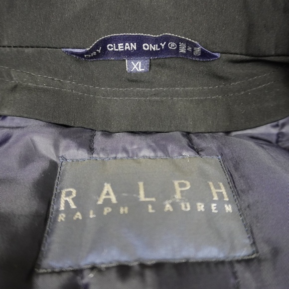 Polo Ralph Lauren Trench Coat Quilted Liner Men XL Black All Weather Resistant - Picture 14 of 16